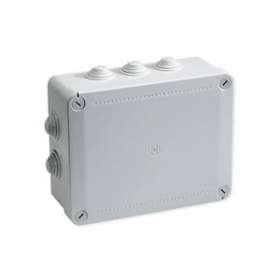 Boîte de dérivation étanche Pico 240x190 Prof. 90 grise à tétines IP55 960°C|Iboco-IBOB05538