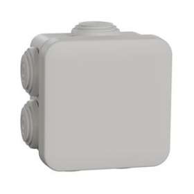 Mureva Box, boite de dérivation IP55 + embouts 65x65x45, gris|Schneider Electric-SCHENN05032