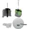 Kit point de centre DCL Fix'R D 67 mm avec fixation 2 m et douille E27