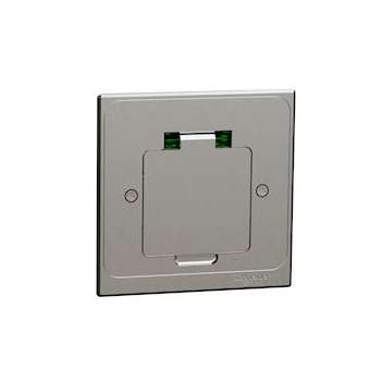 Unica System+ - Prise de sol XS IK08 IP44 - 2P+T - carrée métal|Schneider Electric-SCHINS52102