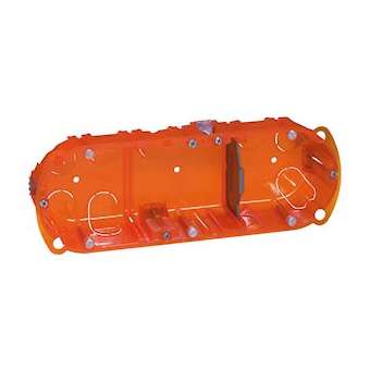 Boîte multimatériaux Batibox 3 postes 6 à 8 modules vertical/horizontal - 40mm|Legrand-LEG080103