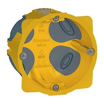 Boîte étanche monoposte Ecobatibox diamètre 67mm ou 2 modules - profondeur 50mm|Legrand-LEG080031