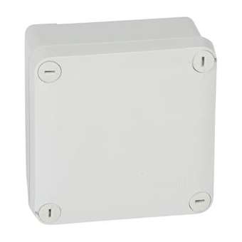 Boîte de dérivation carrée pour presse-étoupe Plexo gris face lisse 105x105x55mm|Legrand-LEG092020