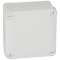 Boîte de dérivation carrée pour presse-étoupe Plexo gris face lisse 105x105x55mm
