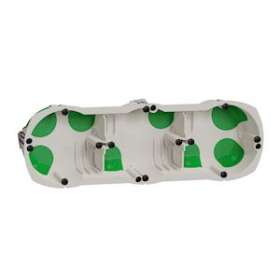Multifix air, boîte étanche 3 postes entraxe 71mm, diam. 67 mm, prof. 40 mm|Schneider Electric-SCHIMT35031