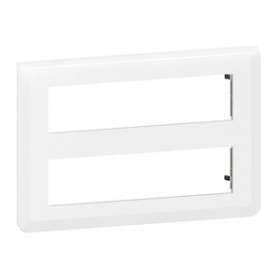 Plaque de finition Mosaic pour 2x8 modules blanc|Legrand-LEG078837L