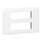 Plaque de finition Mosaic pour 2x6 modules blanc