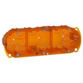 Boîte multimatériaux Batibox - 3 postes - 6/8 mod - vert/horiz - prof. 50|Legrand-LEG080123