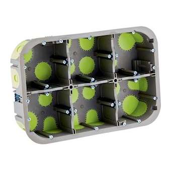 Boîte multiposte d'appareillage R'Box D 67 mm entraxe 71 mm 3 x 2 postes 50 mm|Bizline-BIZ500640