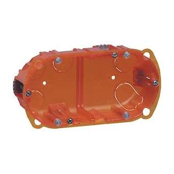 Boîte multimatériaux Batibox - 2 postes - 4/5 mod - vert/horiz - prof. 50|Legrand-LEG080122