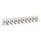 Barrette de 10 bornes séparables avec capacité par borne 2x25mm² et pas 21,5mm