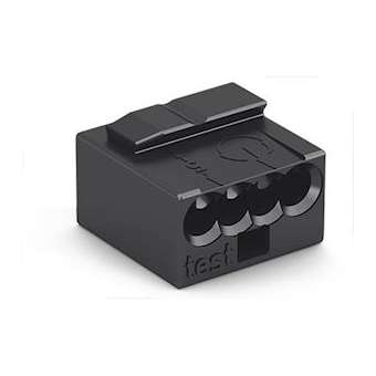 Borne micro pour boîte de dérivation 4C / Gris foncé|Wago contact-WAG243-204