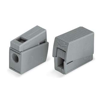 Borne pour luminaires 2,5 mm² / 1 rigide - 1 souple / 105DEGC / Gris|Wago contact-WAG224-101