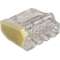 Borne de connexion automatique 4 entrées transparente jaune (x 100)|EMX-EMX103404