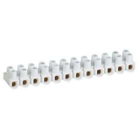 Borne de raccordement Nylbloc 12 plots de 10mm² - 57A - blanc|Legrand-LEG098422