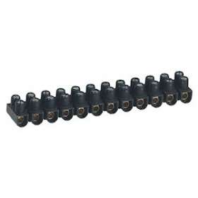 Borne de raccordement Nylbloc 12 plots de 10mm² - 57A - noir|Legrand-LEG098432