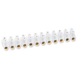Borne de raccordement Nylbloc - 16mm² - 76A - 12 bornes - blanc|Legrand-LEG098423
