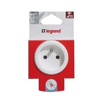 Fiche double fonction 2P+T 16A 250V pour 2 appareils sur une même prise|Legrand-LEG050461