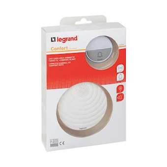 Kit carillon radio sans fil Confort à piles - blanc|Legrand-LEG094252