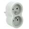 Fiche 2x2P+T frontales 16A 230V 3680W