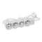 Rallonge 4x2P+T avec cordon 1,5m 3G 1mm² - blanc/gris clair
