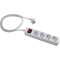 Bloc multiprise avec interrupteur 4 x 2P + T, câble H05VV-F 3G1.5 mm² 1.5 m