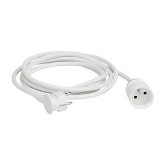 Rallonge domestique 2P+T avec éclips de protection longueur 5m - blanc|Legrand-LEG051601