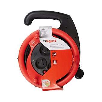 Enrouleur à usage domestique avec 4x2P+T avec éclips de protection longueur 15m|Legrand-LEG090971