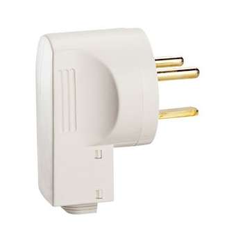 Fiche 2P+T 32A à sortie latérale par embout avec serre-câbles|Legrand-LEG055802