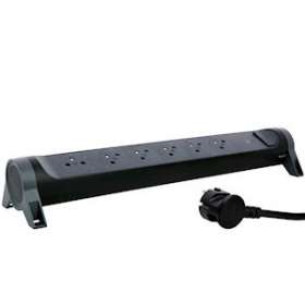 Rallonge 6x2P+T Surface avec inter, cordon 1,5m et parafoudre - noir/gris|Legrand-LEG049427