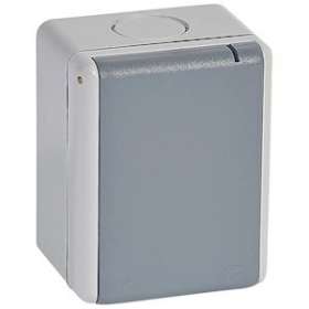 Prise étanche 3P+T 32A Plexo complet IP44 saillie - gris|Legrand-LEG055875