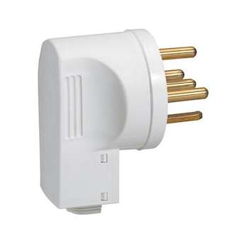 Fiche 3P+N+T 32A à sortie latérale par embout avec serre-câbles|Legrand-LEG055807