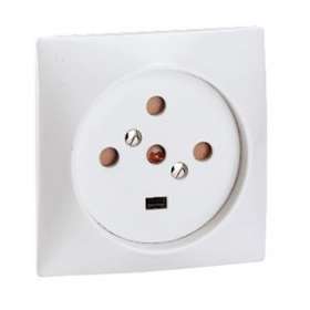 Socle 3P+N+T à vis avec éclips de protection dimensions 80x80mm|Legrand-LEG055427