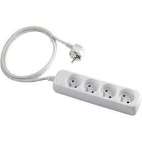 Bloc multiprise standard 4 x 2P + T, câble H05VV-F 3G1.0 mm² 1.5 m|Bizline-BIZ700954