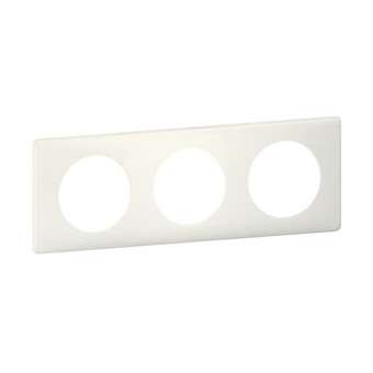 Plaque Céliane Poudré 3 postes - finition Craie|Legrand-LEG066703