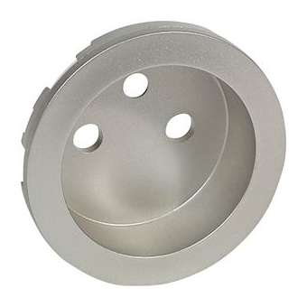 Enjoliveur Céliane pour prise de courant 2P+T à puits - finition titane|Legrand-LEG068412