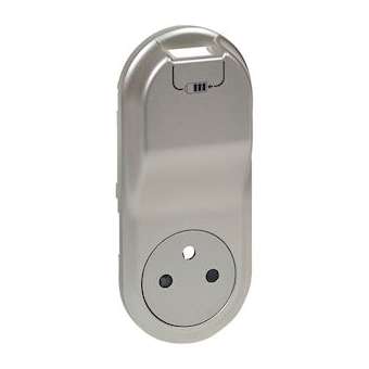 Enjoliveur Céliane pour prise 2P+T Surface/chargeur USB semi encastré -titane|Legrand-LEG068416