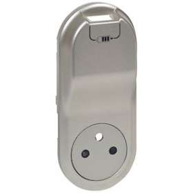 Enjoliveur Céliane pour prise 2P+T Surface/chargeur USB semi encastré -titane|Legrand-LEG068416