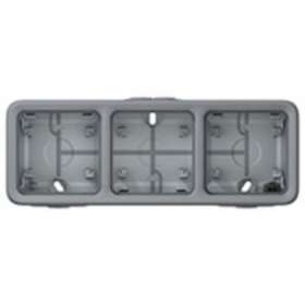 Boîtier étanche à embouts 3 postes horizontaux Plexo composable IP55 - gris|Legrand-LEG069680