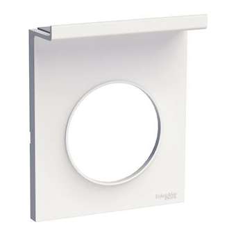 Odace Styl Pratic, plaque Blanc support téléphone mobile, 1 poste|Schneider Electric-SCHS520712