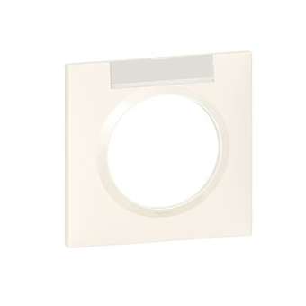 Plaque carrée dooxie 1 poste finition blanc avec porte-étiquette|Legrand-LEG600942