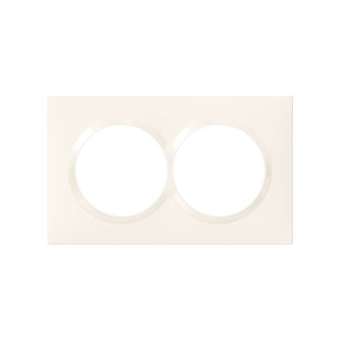Plaque carrée spéciale dooxie 2 postes avec entraxe 57mm finition blanc|Legrand-LEG600807