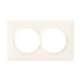 Plaque carrée spéciale dooxie 2 postes avec entraxe 57mm finition blanc|Legrand-LEG600807
