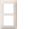 essensya Plaque 2 postes verticale entraxe 57mm, Blanc