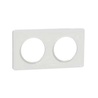 Odace Touch, plaque Blanc 2 postes horiz. ou vert. entraxe 71mm|Schneider Electric-SCHS520804