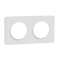 Odace Touch, plaque Blanc 2 postes horiz. ou vert. entraxe 71mm