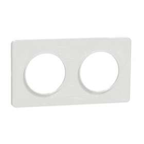 Odace Touch, plaque Blanc 2 postes horiz. ou vert. entraxe 71mm|Schneider Electric-SCHS520804
