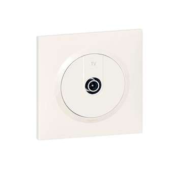 Prise TV étoile blindée dooxie one livrée avec plaque carrée blanche et griffes|Legrand-LEG600751