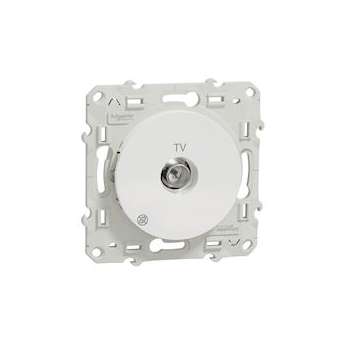 Odace - Prise TV simple - Fixation par vis, Antibacterien|Schneider Electric-SCHS500445