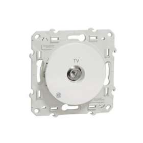Odace - Prise TV simple - Fixation par vis, Antibacterien|Schneider Electric-SCHS500445